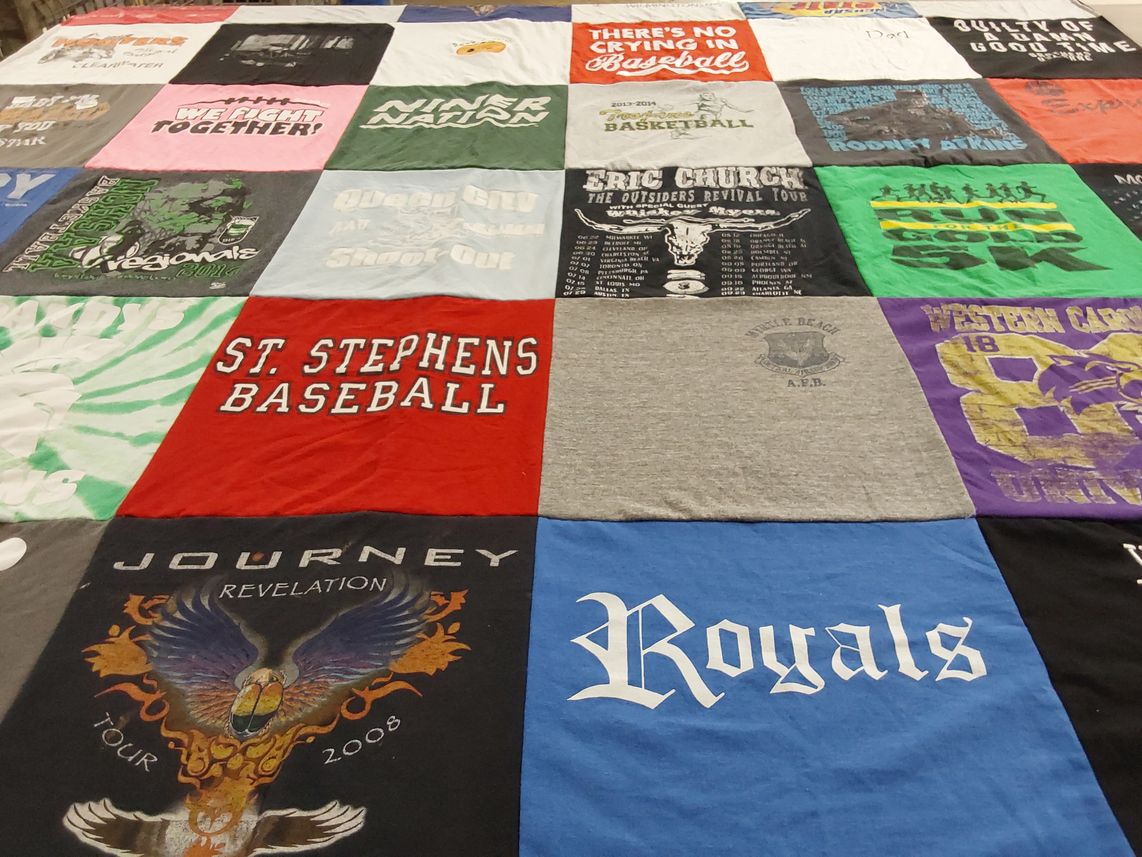 T-shirt quilt from st stephens high school by Marie from NC