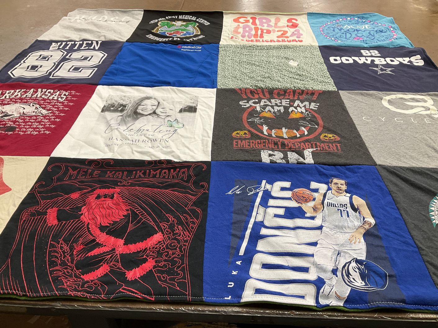 T-shirt quilt featuring dallas mavericks by Kimberly from TX