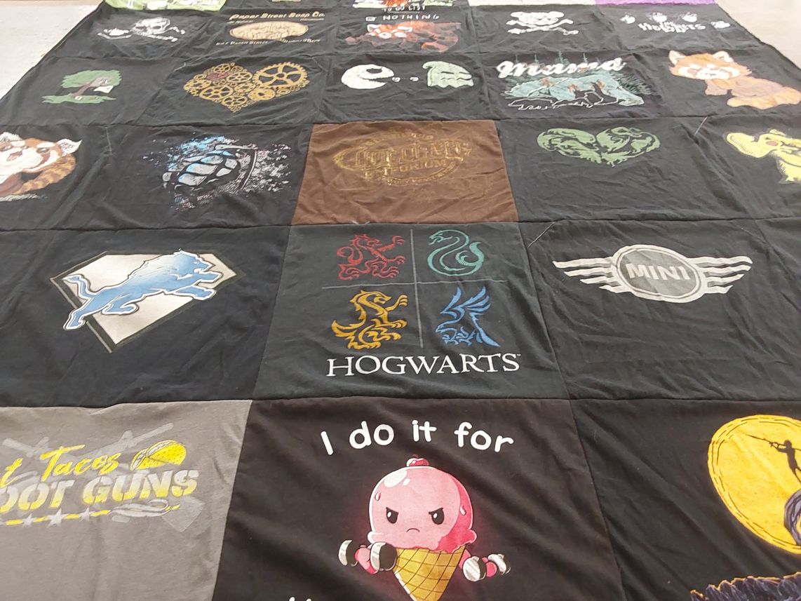 T-shirt quilt featuring detroit lions by Nichelle from CO