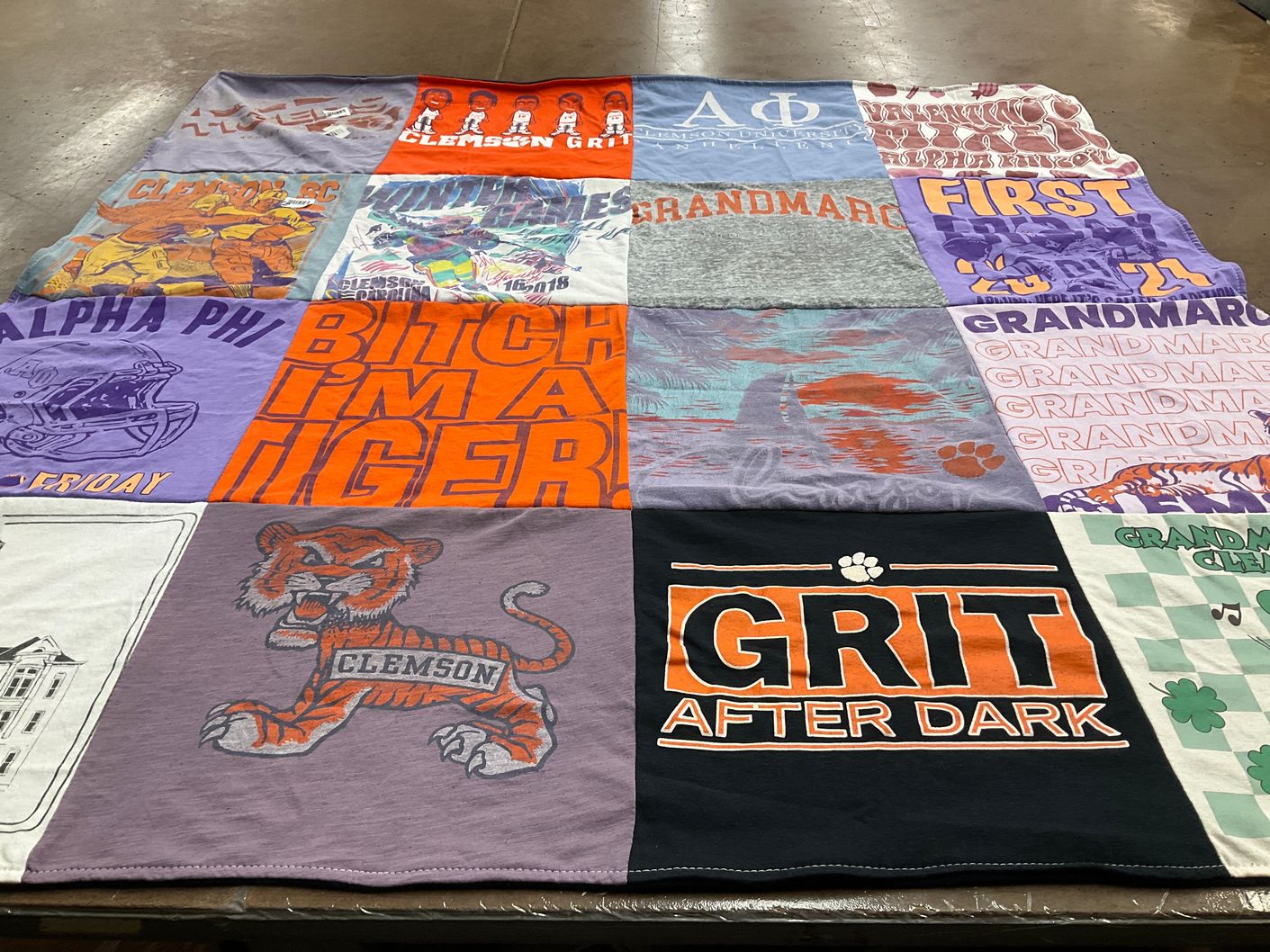 T-shirt quilt featuring clemson university by Simone from VA