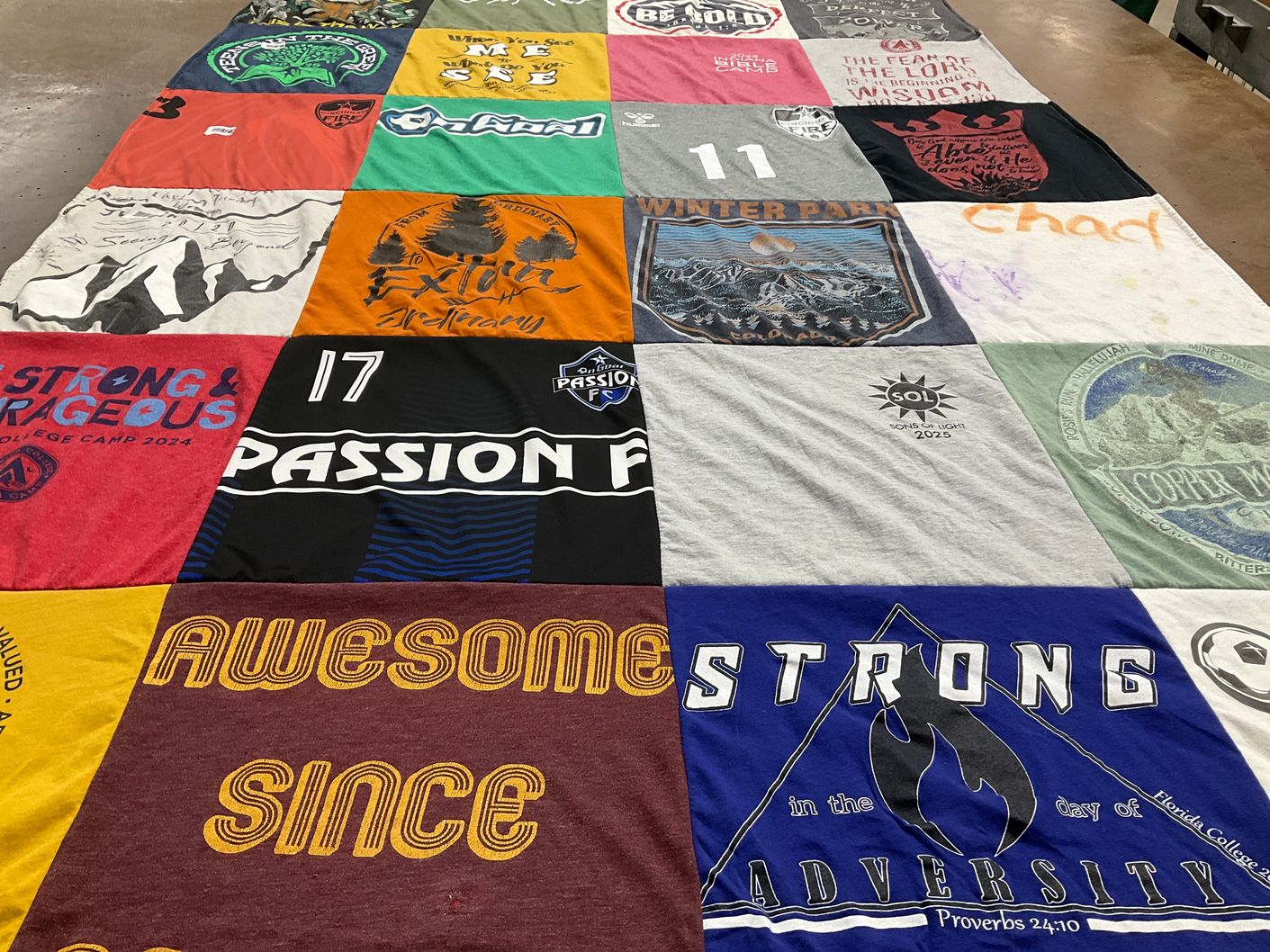 T-shirt quilt featuring passion fc by Alicia from KY
