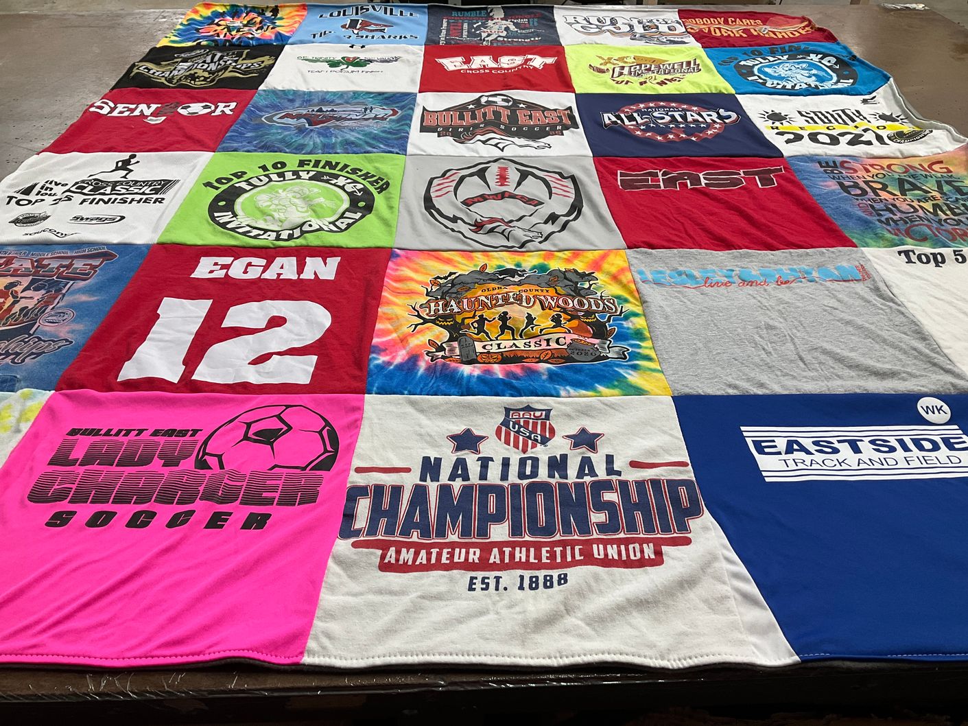 T-shirt quilt featuring bullitt east lady chargers soccer by Alison from KY