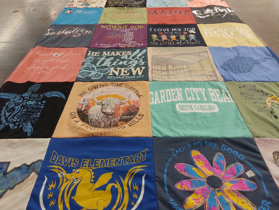T-shirt quilt from davis elementary school by Cindy from WV