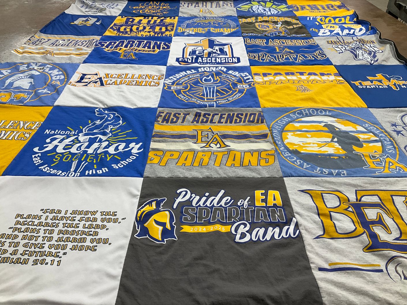 T-shirt quilt featuring east ascension spartan by Camboy23films from LA
