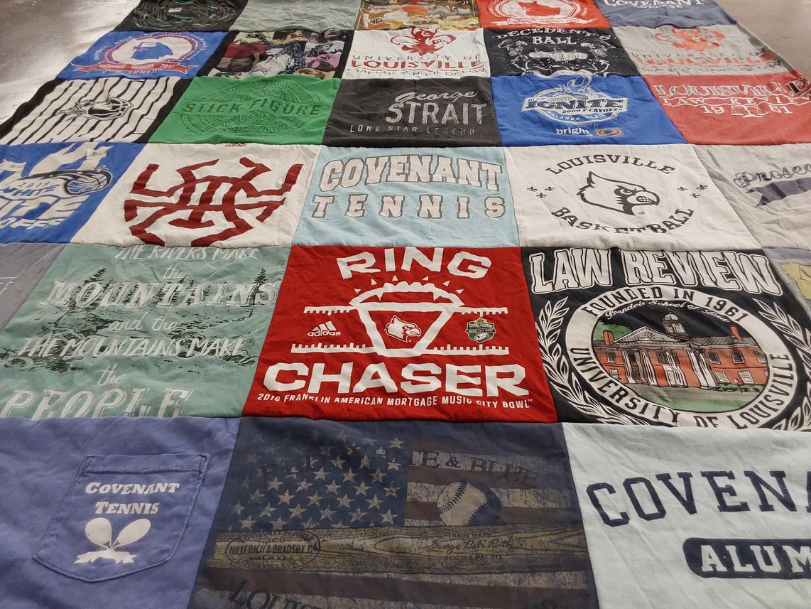 T-shirt quilt featuring louisville basketball by Alyssa from FL