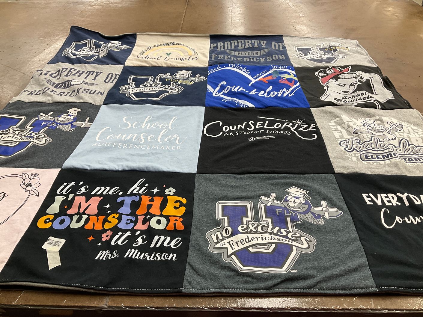 T-shirt quilt from frederickson elementary school by Amy from WA