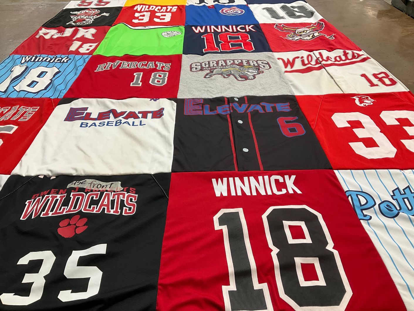 T-shirt quilt from owen j. roberts high school by Vicki from PA