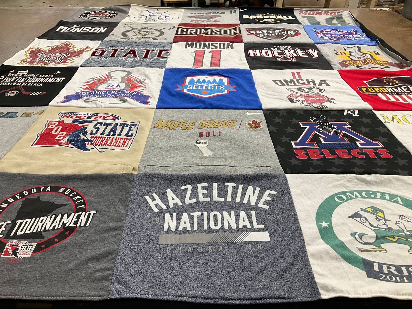 T-shirt quilt featuring minnesota selects by Kristin from MN