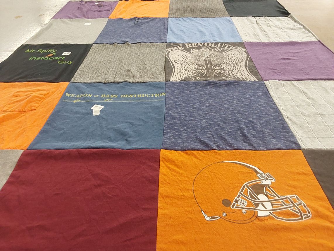T-shirt quilt featuring cleveland browns by Carolyn from TN