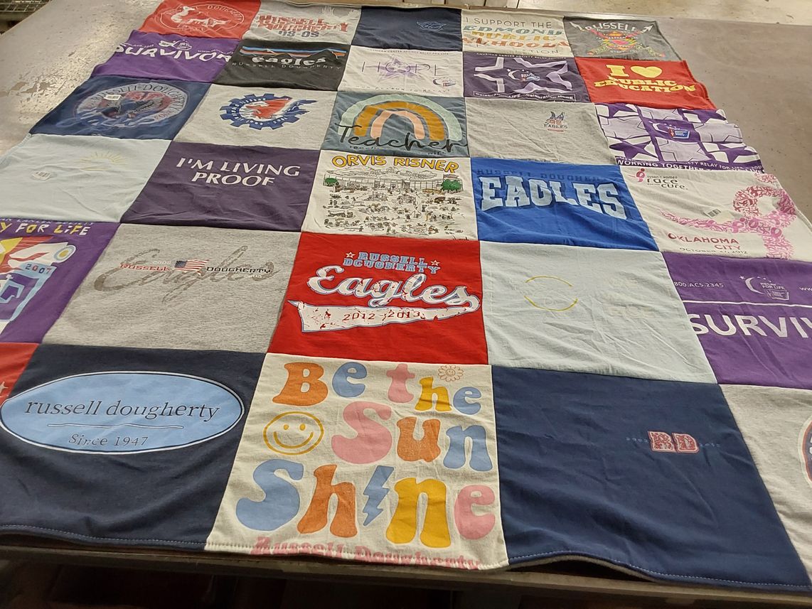 T-shirt quilt featuring eagles by Cindy from OK