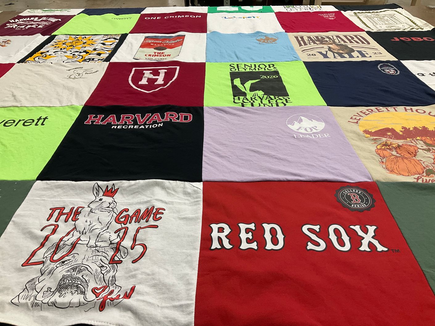 T-shirt quilt from harvard university by Maren from NY