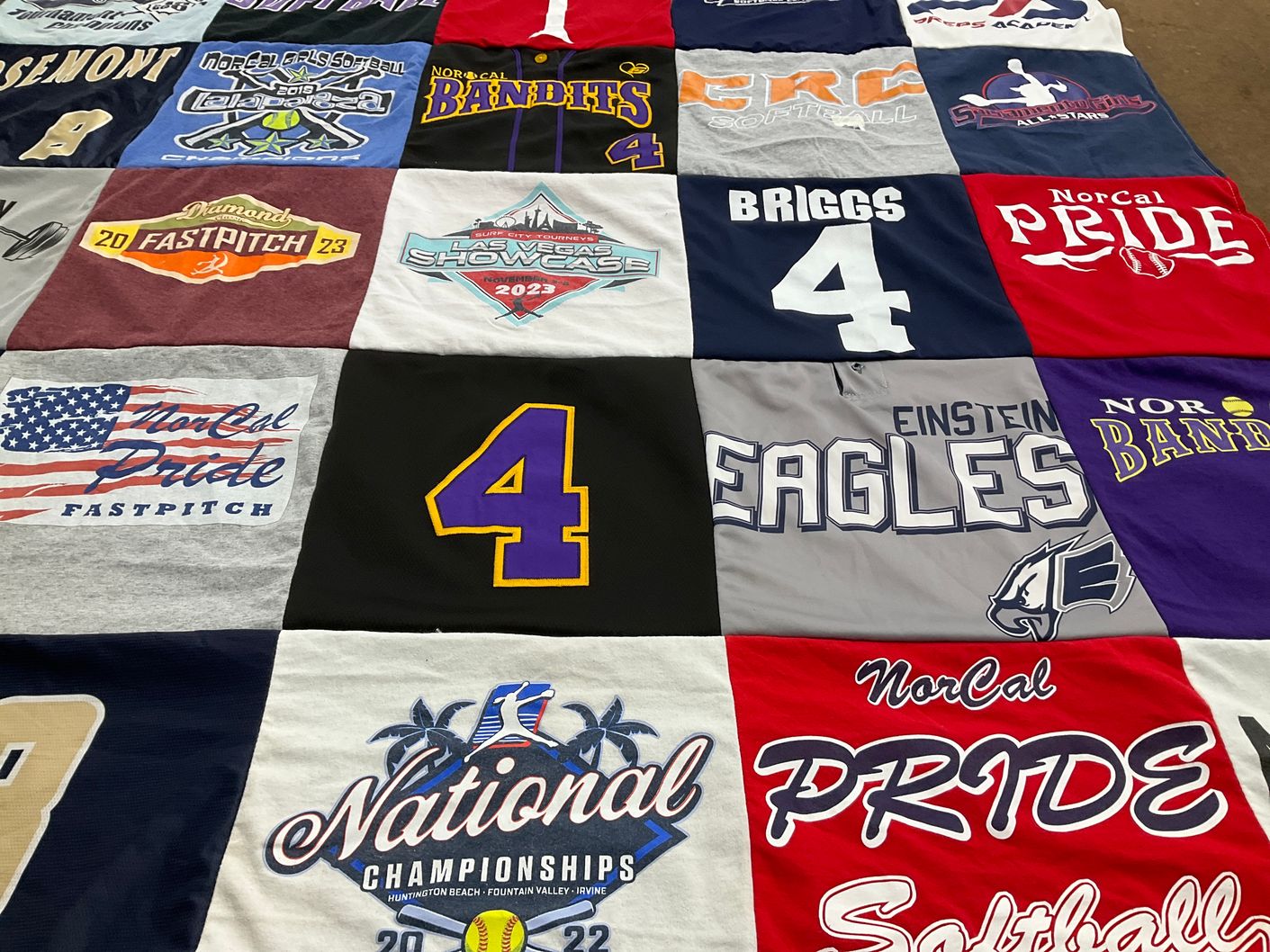 T-shirt quilt featuring norcal pride, norcal bandits by Irene from CA