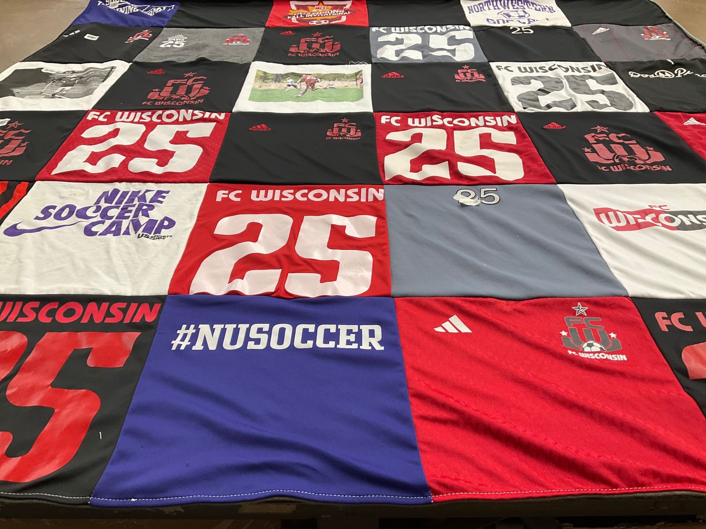 T-shirt quilt featuring fc wisconsin by S from WI