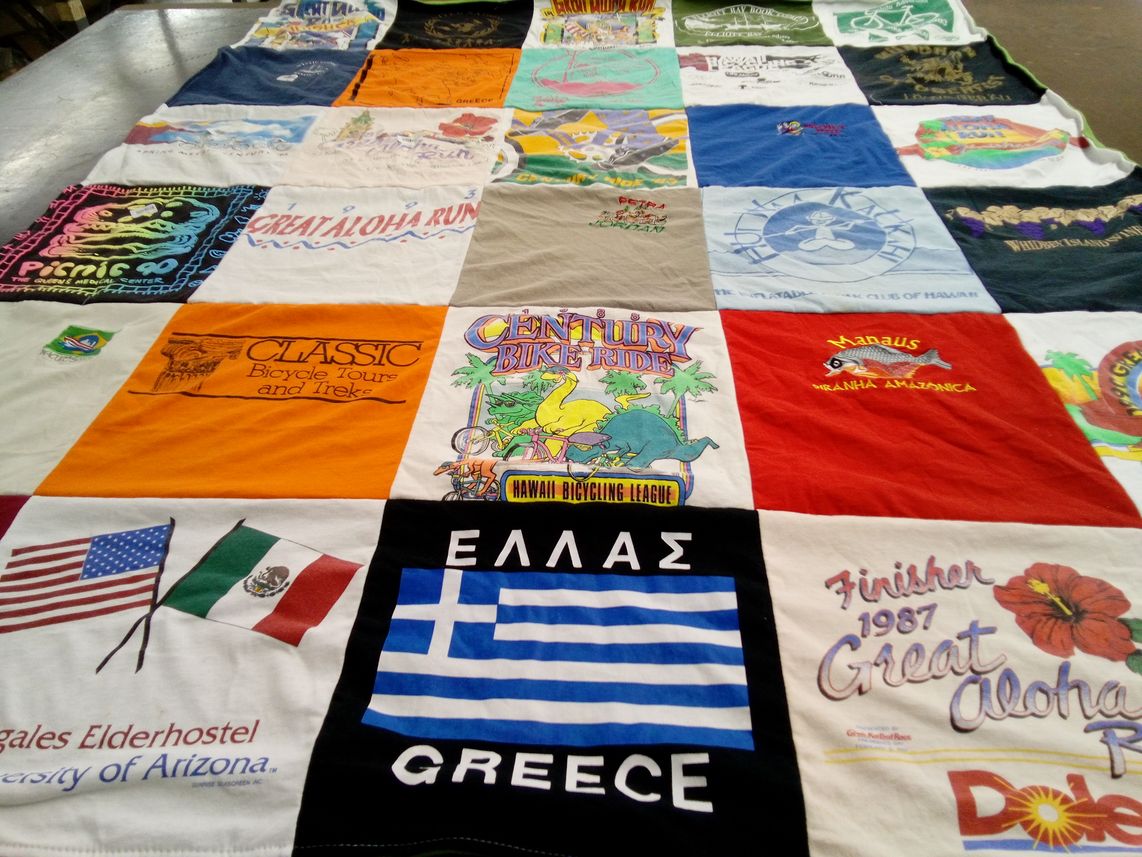 T-shirt quilt from university of arizona by Haunani from HI