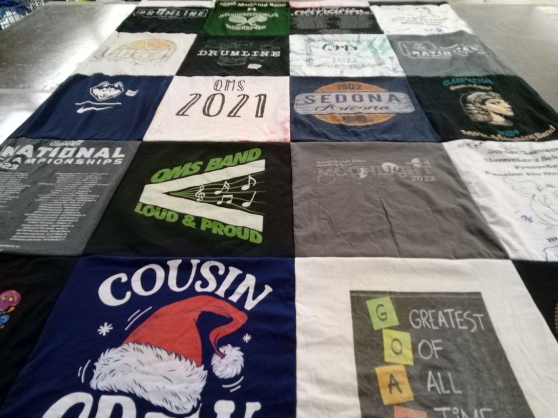 T-shirt quilt from ocean middle school by Frani from MA