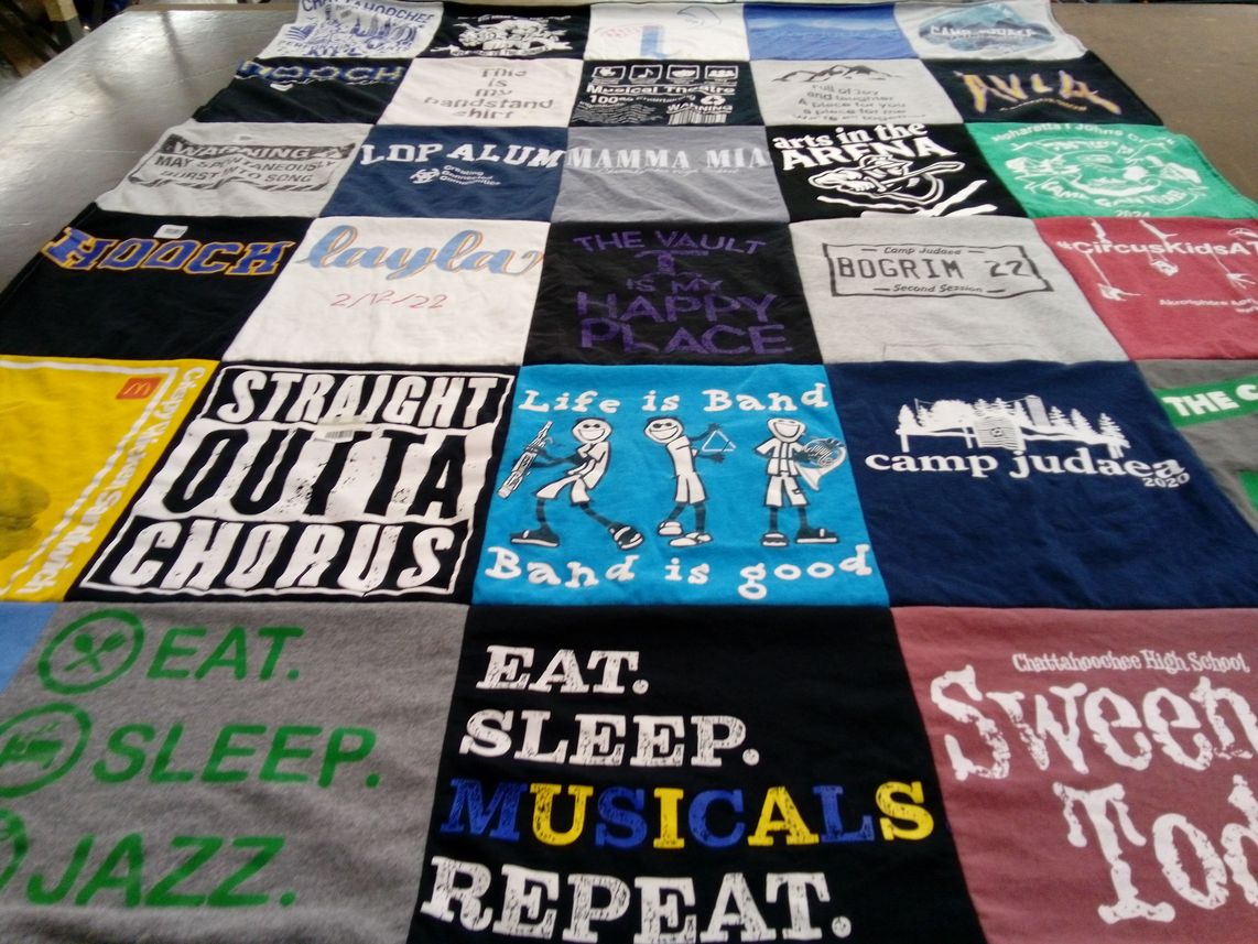 T-shirt quilt from chattahoochee high school by Anna from GA