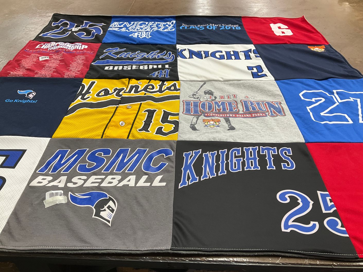 T-shirt quilt featuring mount saint mary college knights by sean from NY