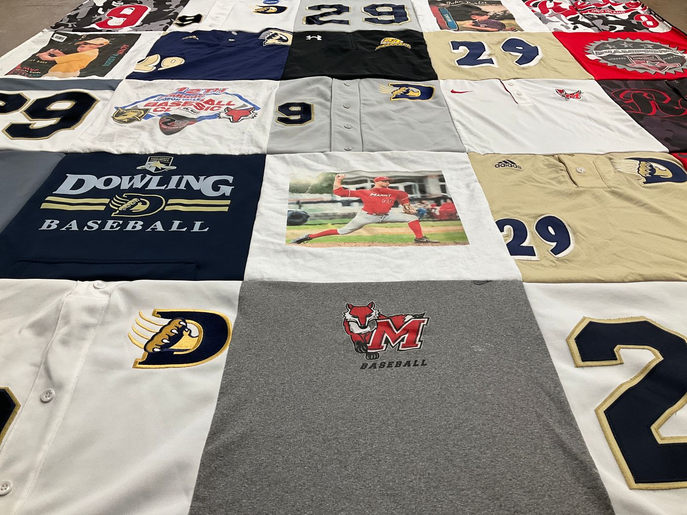 T-shirt quilt from dowling university by Mary from NY
