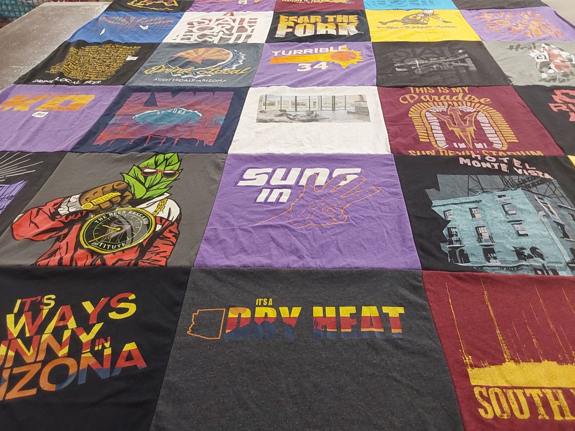 T-shirt quilt from arizona state university by Matthew from AZ
