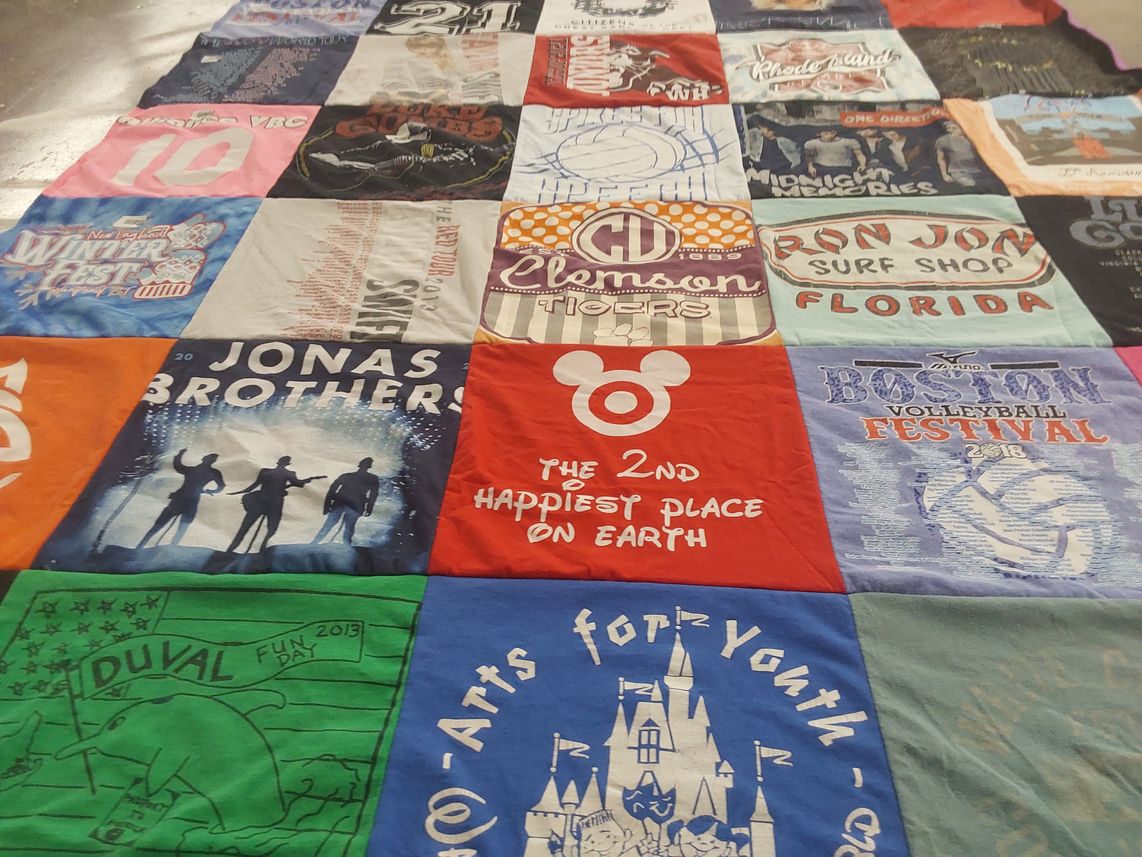 T-shirt quilt from clemson university by Cali from SC