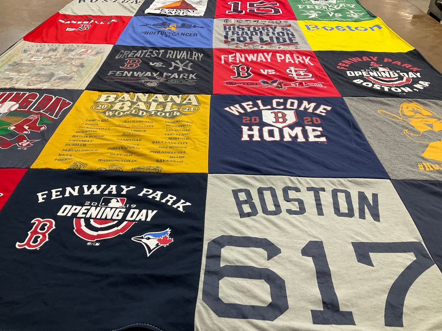 T-shirt quilt featuring boston red sox by Kaitlin  from NH