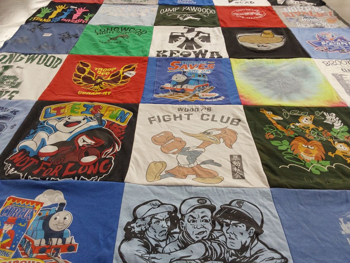 T-shirt quilt from longwood high school by Dawn from NY