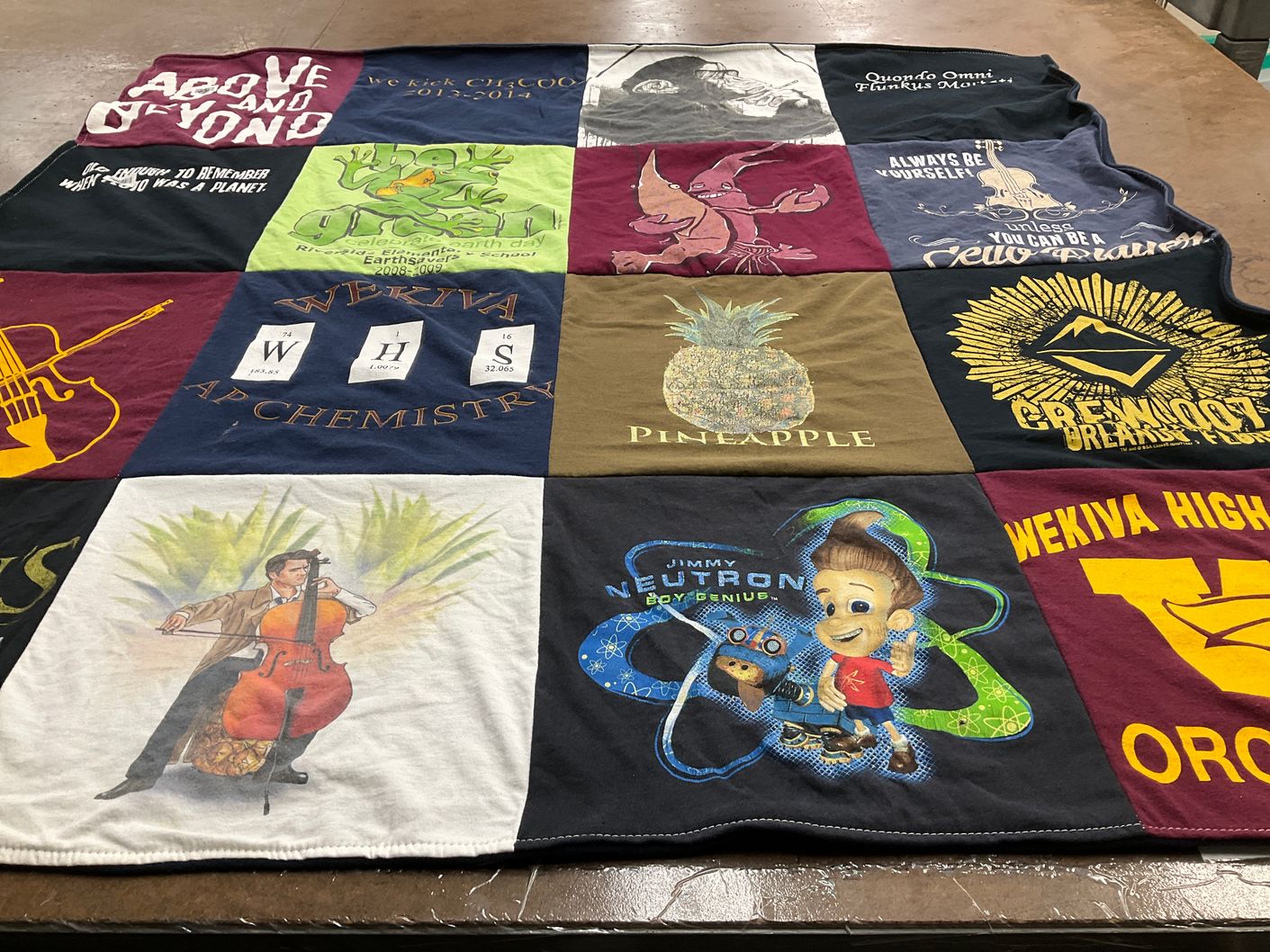 T-shirt quilt from waxahachie high school, wekiva high school by Samantha from FL