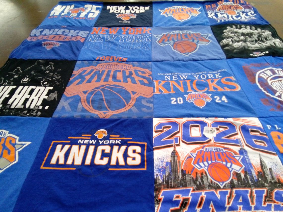T-shirt quilt featuring new york knicks by Jonathan from NJ
