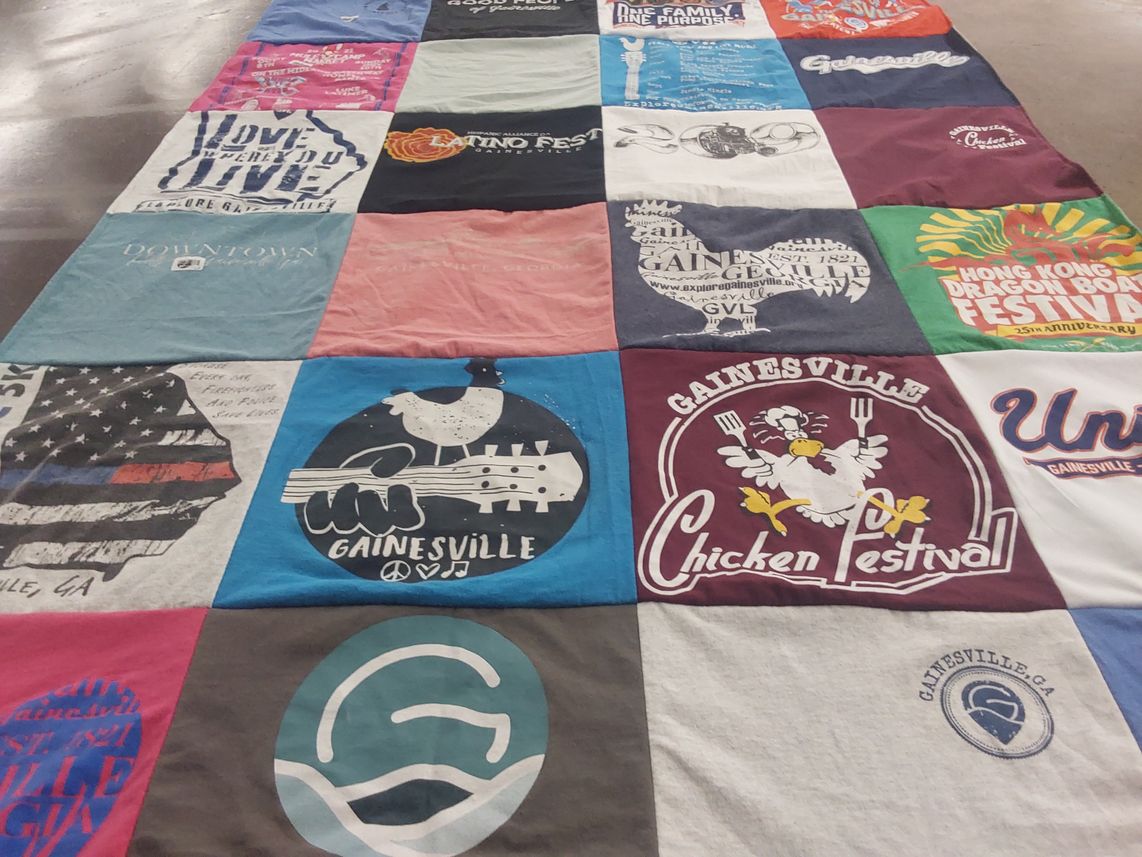 T-shirt quilt from university of gainesville by Nicole from GA