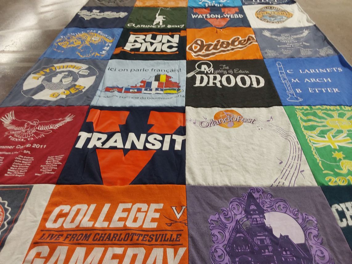 T-shirt quilt from university of virginia by Ryan from VA