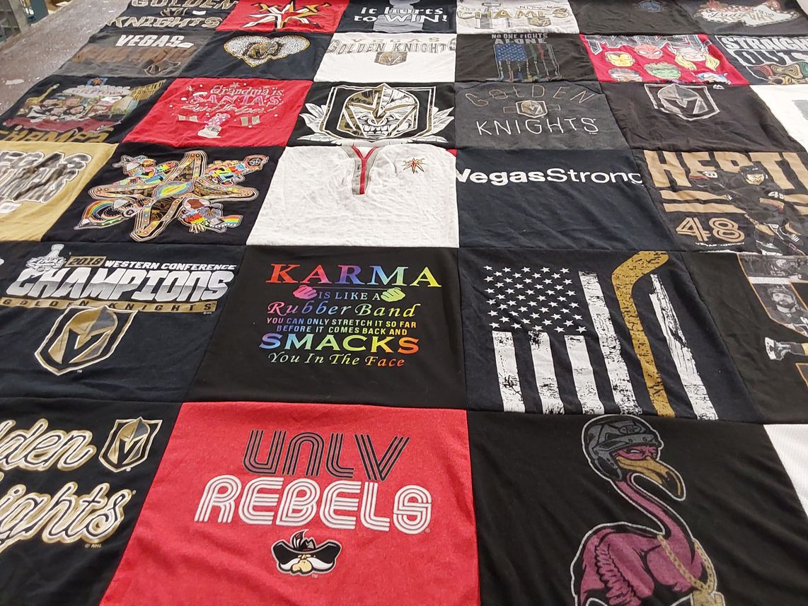T-shirt quilt featuring vegas golden knights by Michael from NV