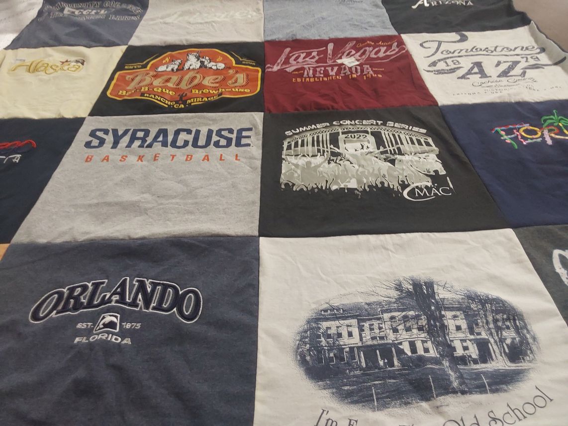 T-shirt quilt from syracuse university by Dana from NY