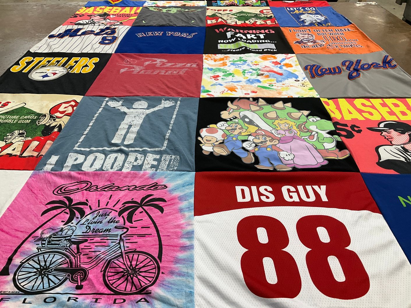 T-shirt quilt featuring pittsburgh steelers by Aiden from FL