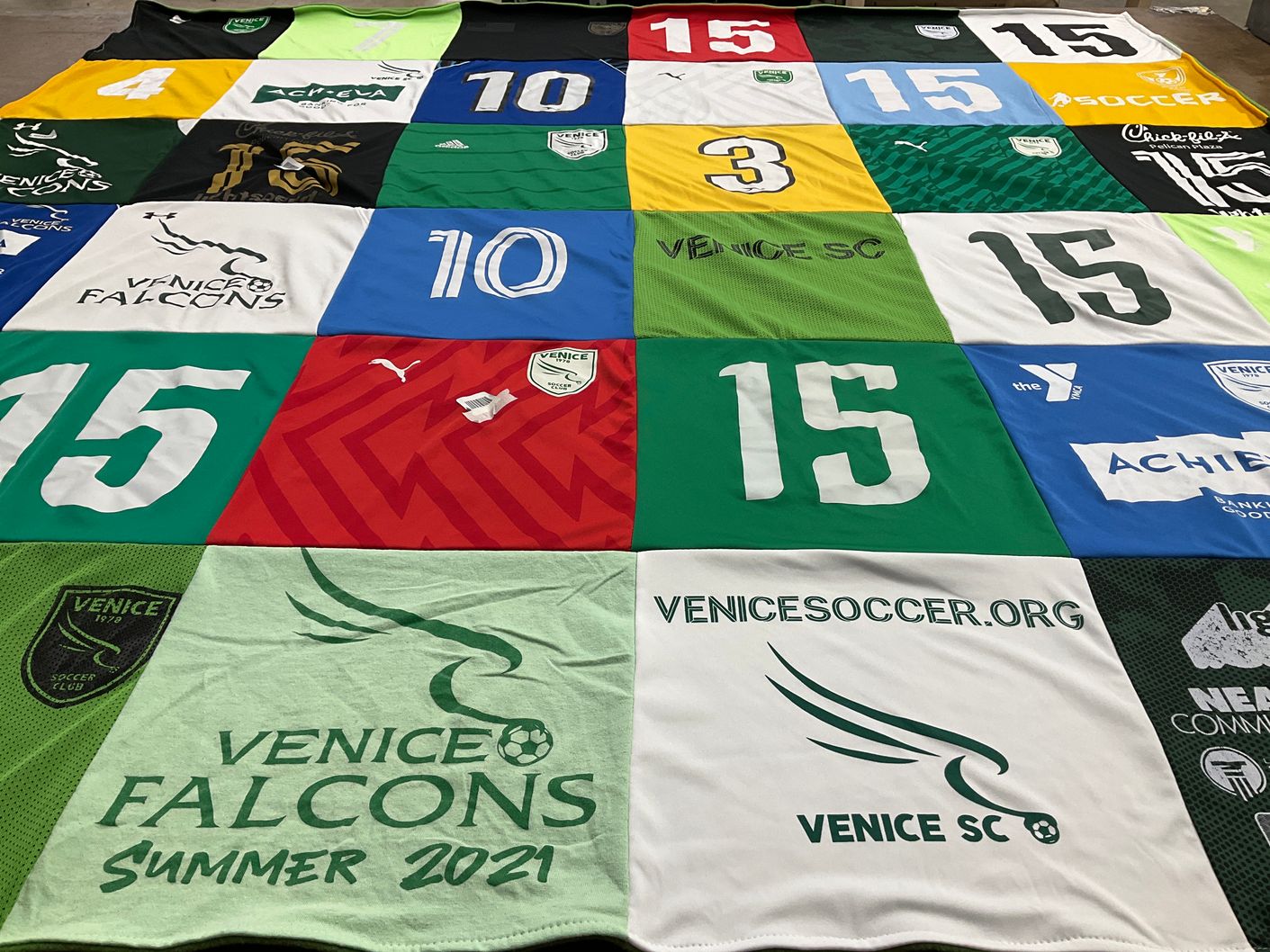 T-shirt quilt from venice soccer club by Liz from FL