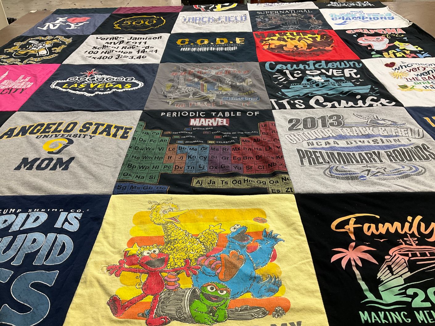 T-shirt quilt from angelo state university by Karen from AZ