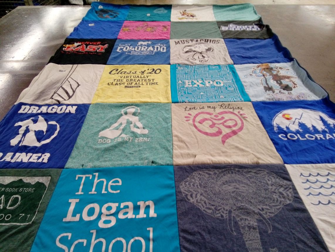 T-shirt quilt from the logan school by Janine from CA
