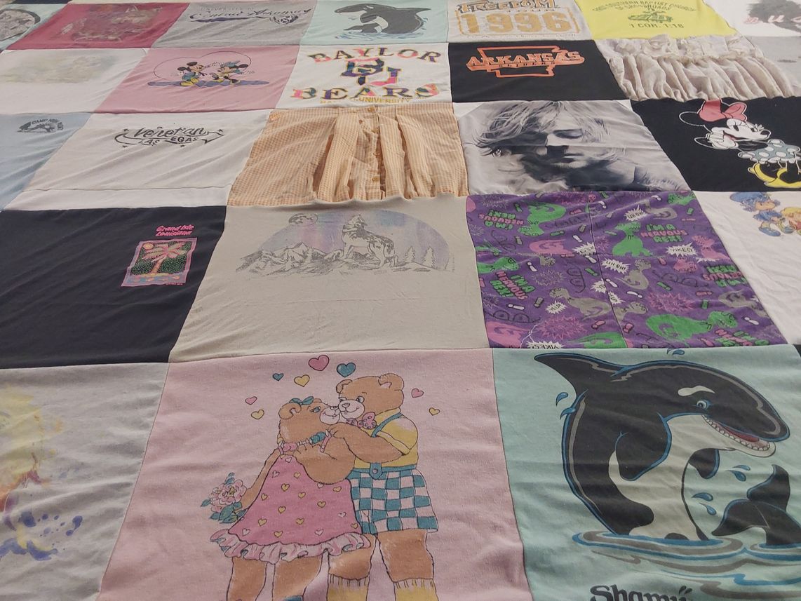 T-shirt quilt featuring arkansas state university by starla from AR