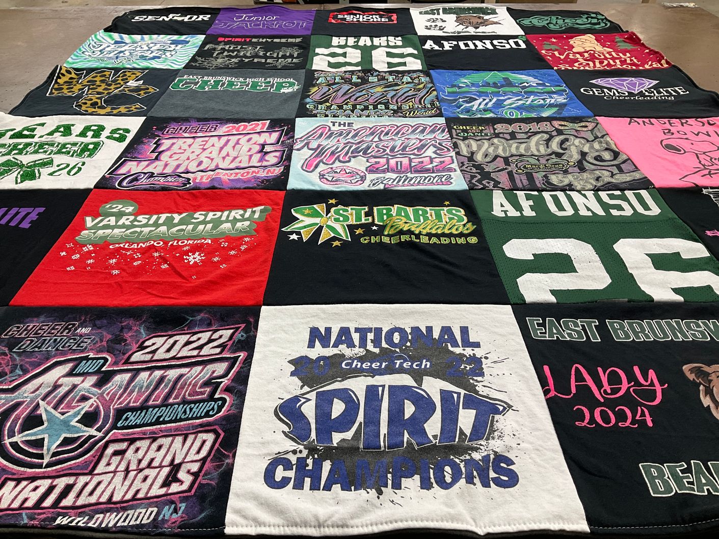 T-shirt quilt from east brunswick high school by Brian from NJ