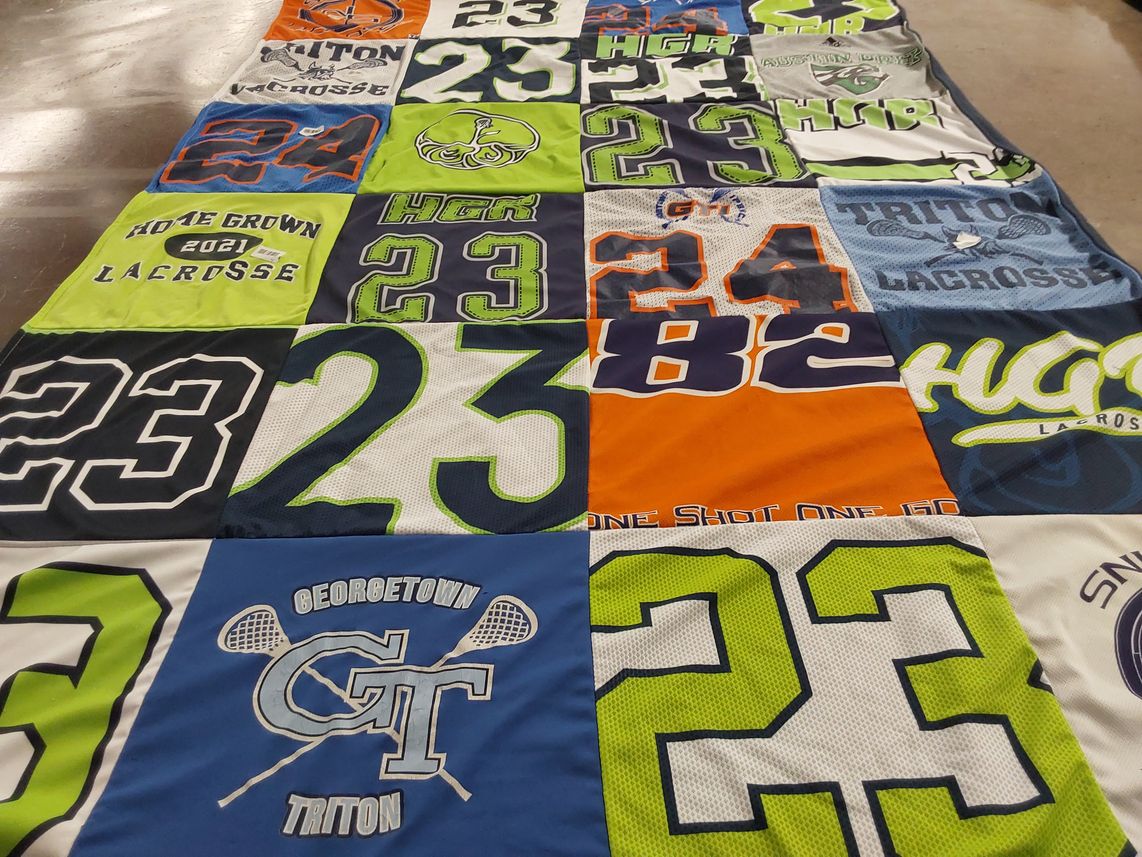 T-shirt quilt from georgetown university, triton college by Alissa from MA