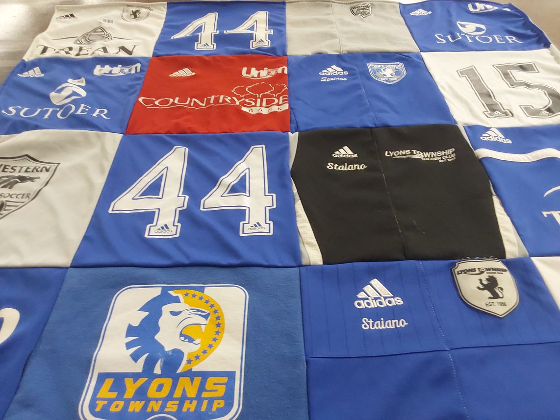 T-shirt quilt from lyons township high school by John from MI