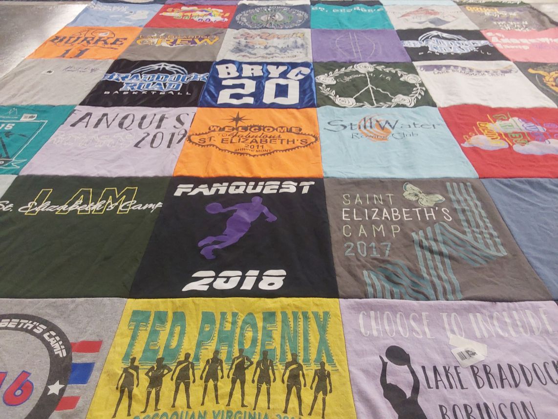 T-shirt quilt from lake braddock secondary school by Liz from VA