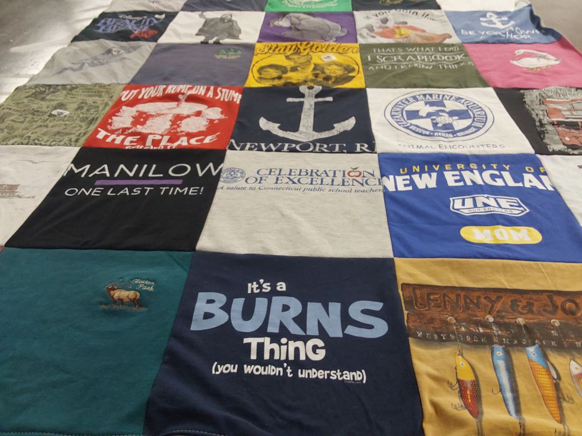 T-shirt quilt from university of new england by Jennifer from CT