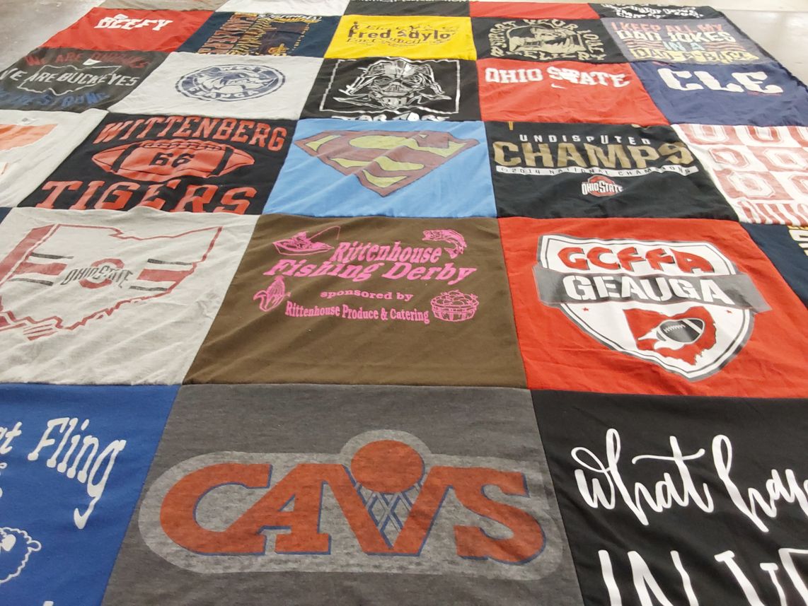 T-shirt quilt featuring cavs by Beth from OH