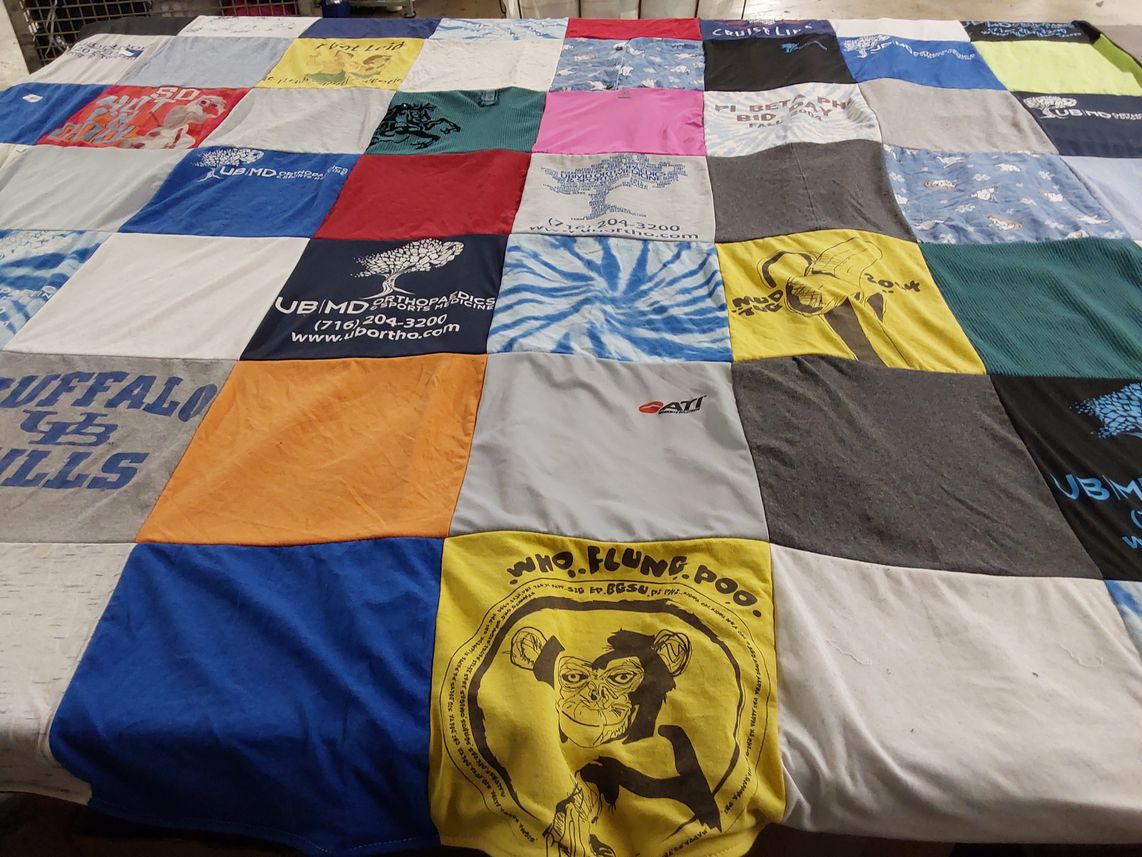 T-shirt quilt featuring buffalo bills by Leighann from NY