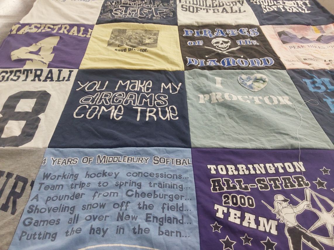 T-shirt quilt featuring torrington all-star team by Amelia from CT