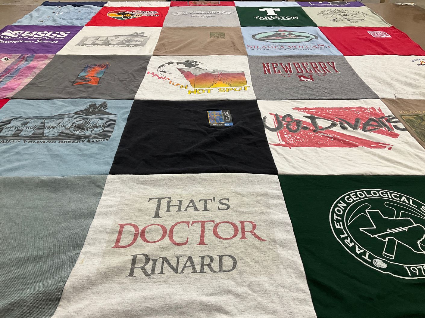 T-shirt quilt from tarleton state university, newberry college by Bethany from SC