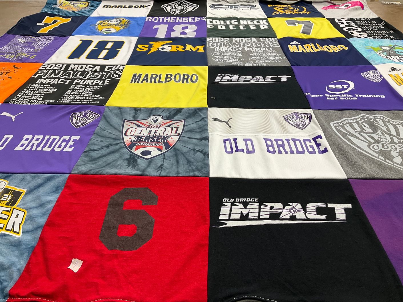 T-shirt quilt featuring old bridge impact, central jersey invitational by Shari from NJ
