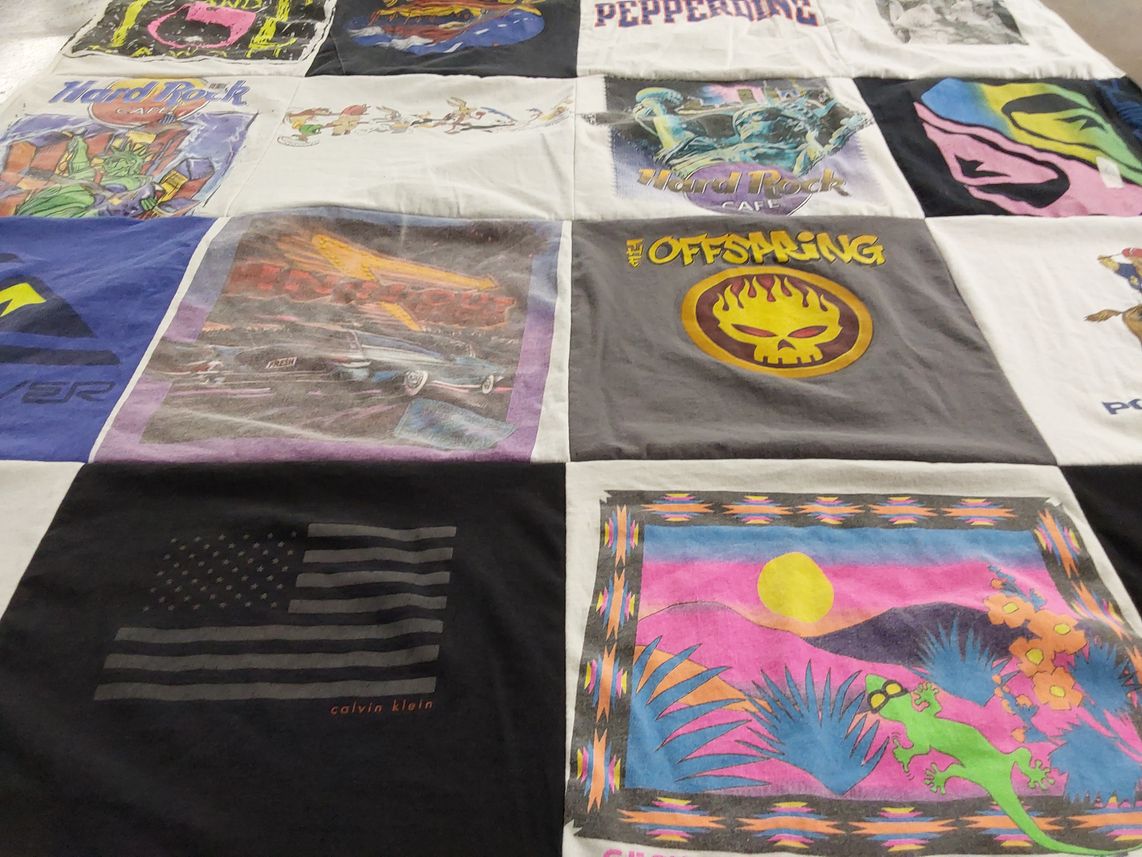 T-shirt quilt from pepperdine university by Bill from CA