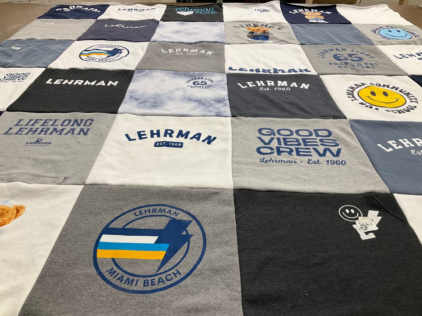 T-shirt quilt featuring lehrman lions by Jodi from FL
