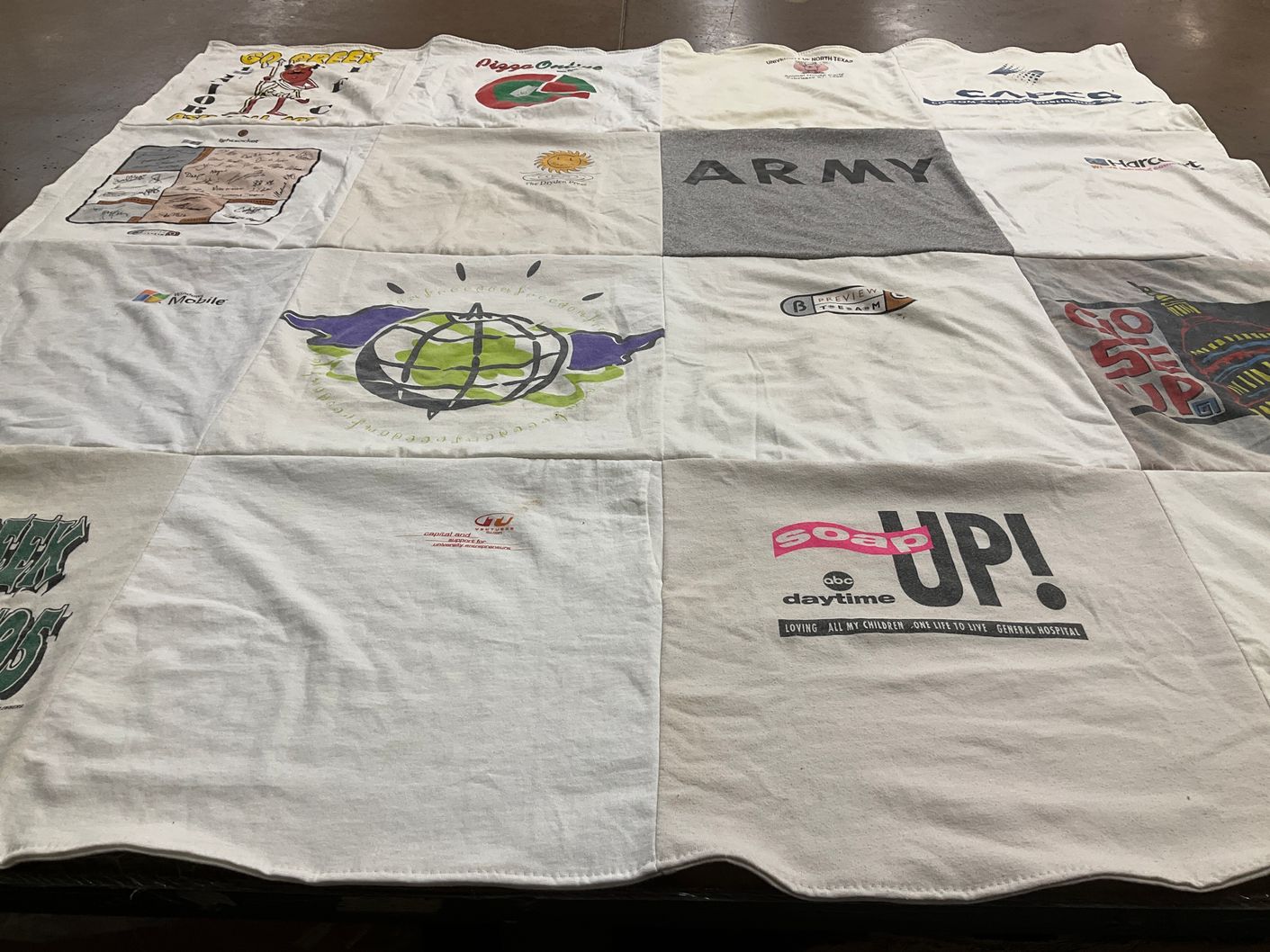 T-shirt quilt with television, drama themes by Saleem from DE